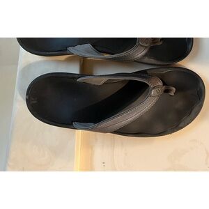 Grey OluKai Flip Flops